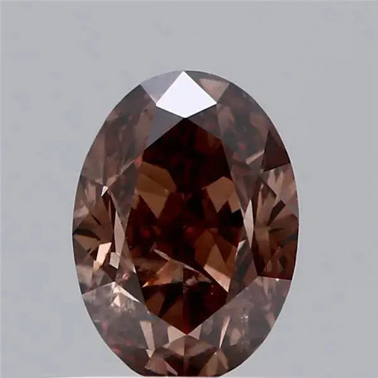 0.78ct Oval Natural Diamond (Colour Fancy Dark Orangey Brown, Clarity I1, GIA Certified) AG & CO Jewellery