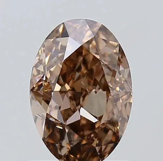 0.80ct Oval Natural Diamond (Colour Fancy Dark Orangey Brown, Clarity SI1, GIA Certified) AG & CO Jewellery