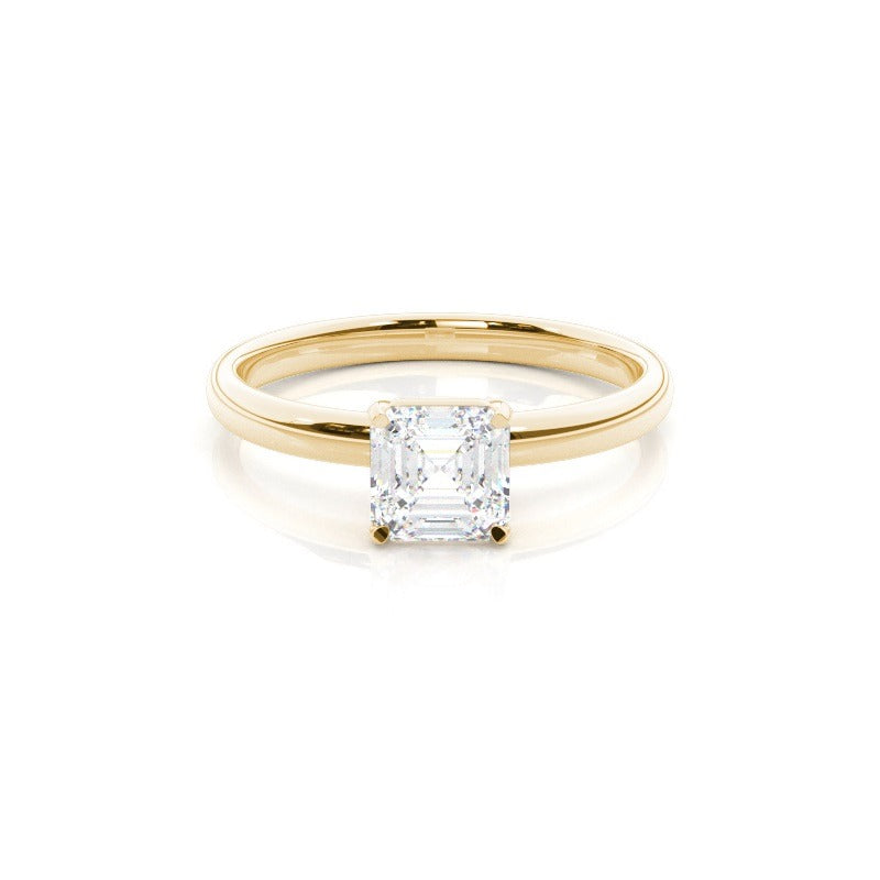 kelly 4 claw asscher solitaire engagement ring setting