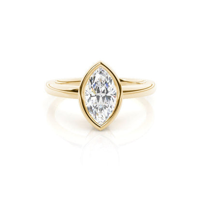 Vivian Bezel Marquise Solitaire Engagement Ring Setting