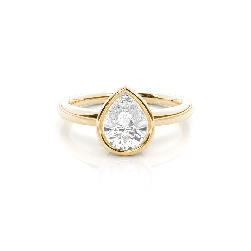 lily bezel pear solitaire engagement ring setting