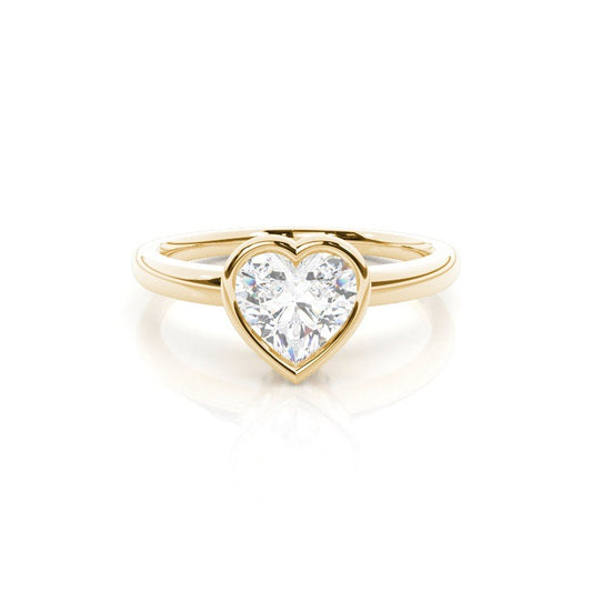 Srcka Bezel Heart Solitaire Engagement Ring Setting