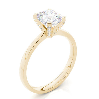 Adrianne 4 Claw Elongated Cushion Solitaire Engagement Ring Setting