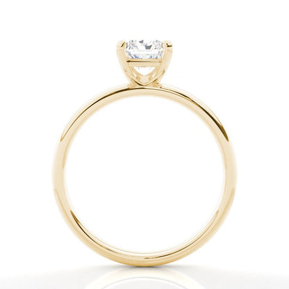 Charlee 4 Claw Radiant Solitare with Hidden Halo Engagement Ring Setting