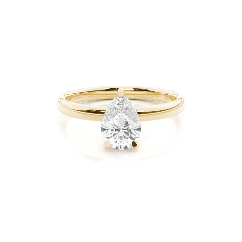 dianella 3 claw pear solitaire engagement ring setting