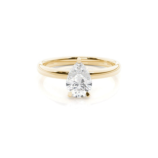 Dianella 3 Claw Pear Solitaire Engagement Ring Setting