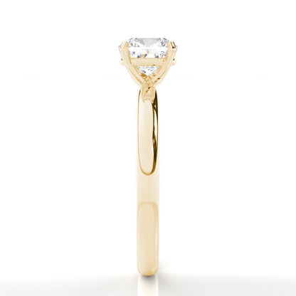 Cushion Cut 4 Claw Solitaire - Lab Grown Diamond Engagement Ring - 18K Yellow Gold