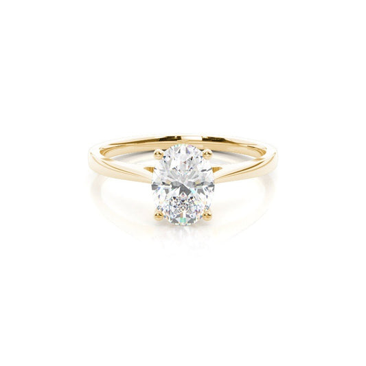 2.27CT Oval Solitaire Lab Grown Diamond Engagement Ring