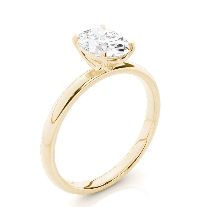 vivianne 4 claw oval solitaire engagement ring setting