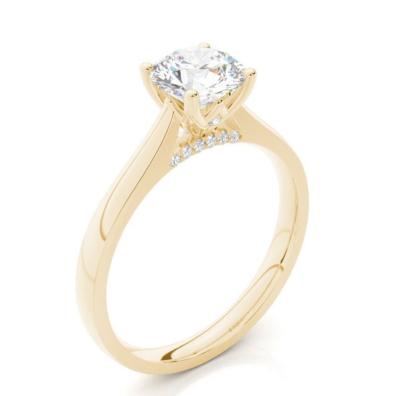 rosa solitaire cathedral engagement ring setting