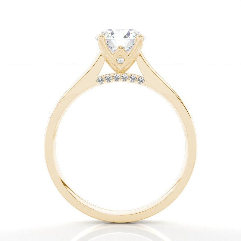 rosa solitaire cathedral engagement ring setting