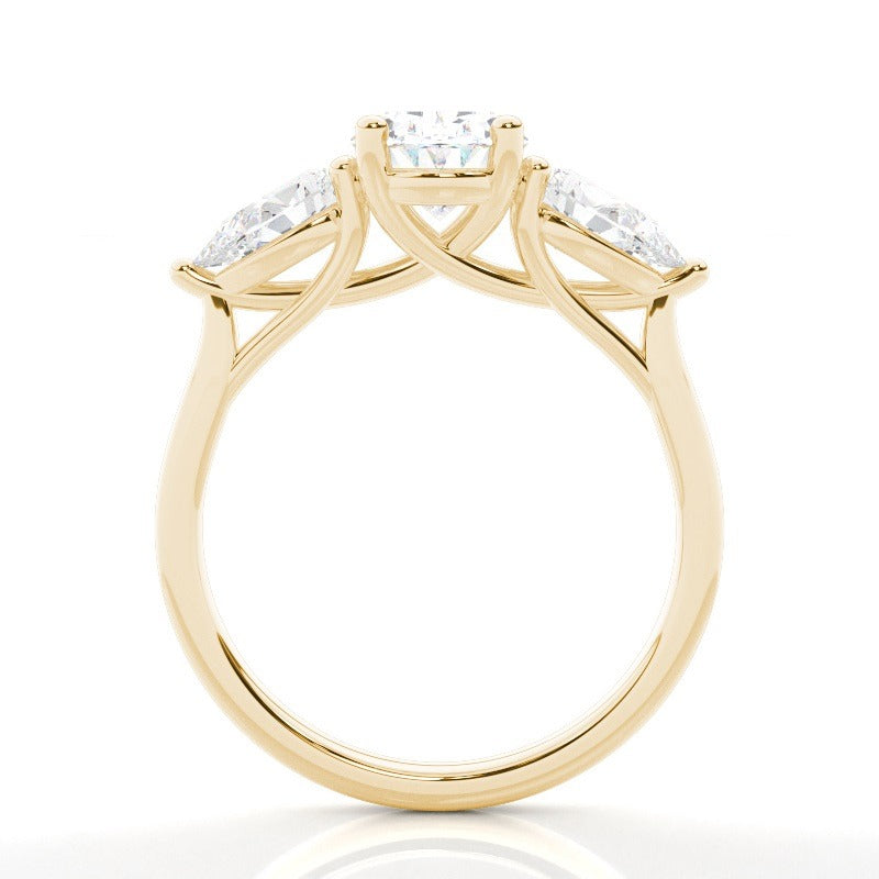 anna trilogy 3-stone engagement ring setting with pear side stones ag & co jewellery