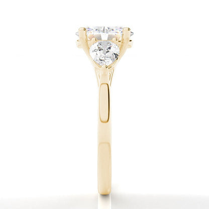 Anna Trilogy 3-Stone Engagement Ring Setting with Pear Side Stones AG & CO Jewellery