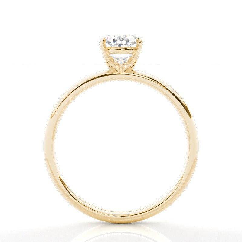 1.40ct oval solitaire lab grown diamond engagement ring 14k solid yellow gold