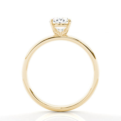 1.40CT Oval Solitaire Lab Grown Diamond Engagement Ring 14K Solid Yellow Gold