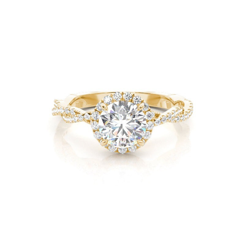 vinesa 4 prong setting halo diamond engagement ring