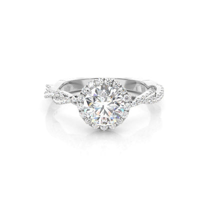 Vinesa 4 Prong Setting Halo Diamond Engagement Ring