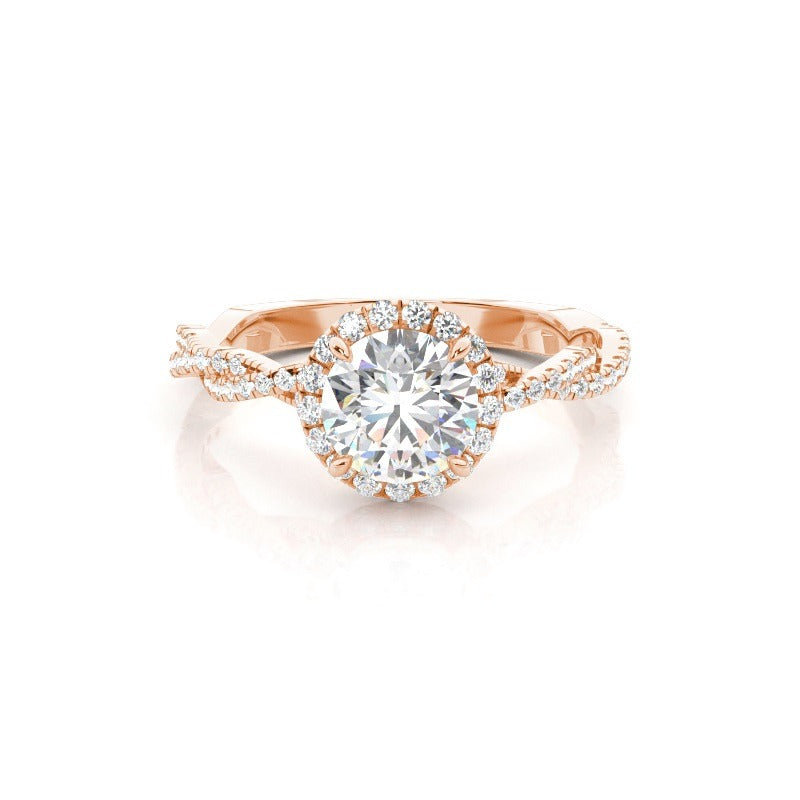 vinesa 4 prong setting halo diamond engagement ring