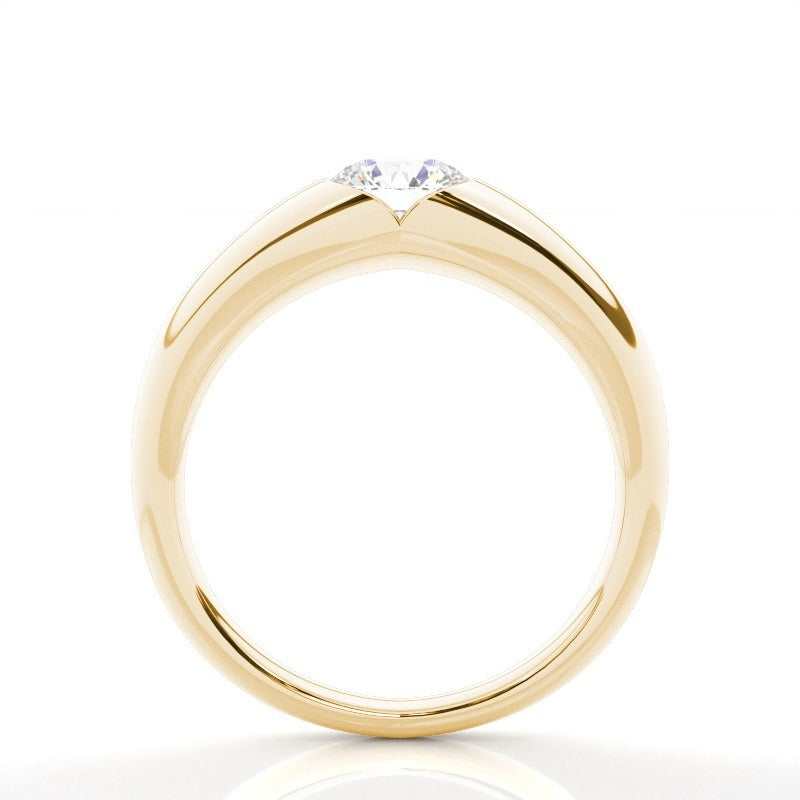 florina flush set yellow gold diamond engagement ring