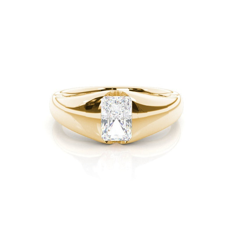 florina flush set yellow gold diamond engagement ring