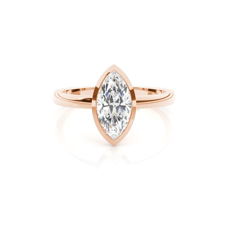 marquise bezel setting solitaire diamond engagement ring