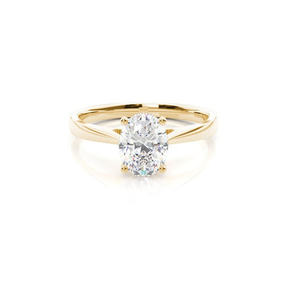 2.50CT Oval Solitaire Lab Grown Diamond Engagement Ring 14K Solid Gold AG & CO Jewellery