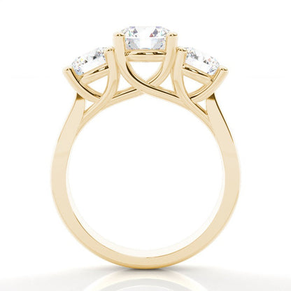 Remina Prong Setting Round Trilogy Diamond Engagement Ring