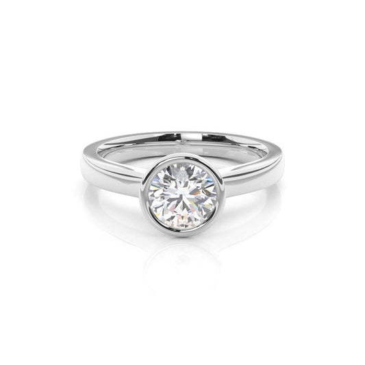 Bellina Bezel Set Round Solitaire Engagement Ring Setting