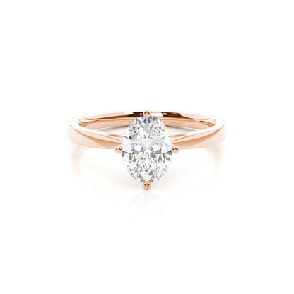 Addison Oval Solitaire with Accent Stones Engagement Ring Setting