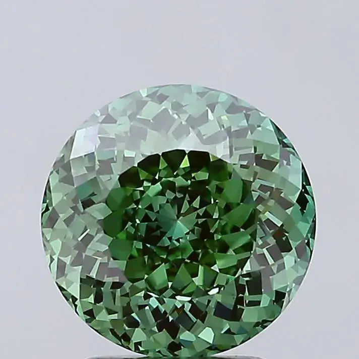 3.00ct Portuguese Cut Lab Grown Diamond (Colour Fancy Vivid Green, Clarity VS1, IGI Certified) - AG & CO Jewellery
