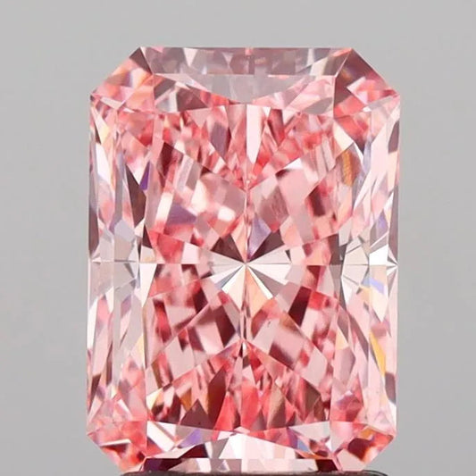 1.23ct Radiant Lab Grown Diamond (Colour Fancy Vivid Pink, Clarity VVS2, IGI Certified) AG & CO Jewellery