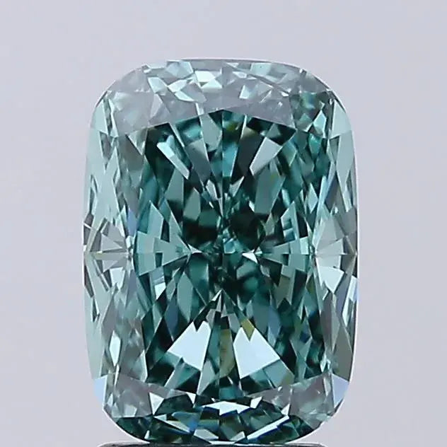 2.51ct elongated cushion modified lab grown diamond (colour fancy vivid green, clarity vvs2, igi certified) - ag & co jewellery