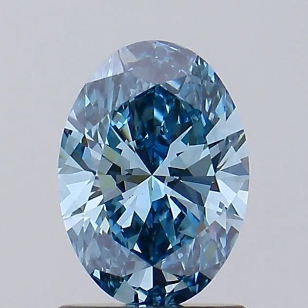 1.08ct oval lab grown diamond (colour fancy vivid blue, clarity vs1, igi certified) ag & co jewellery