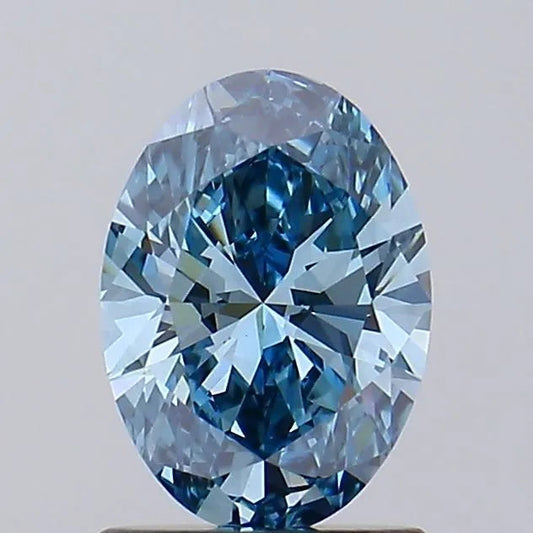 1.08ct Oval Lab Grown Diamond (Colour Fancy Vivid Blue, Clarity VS1, IGI Certified) AG & CO Jewellery