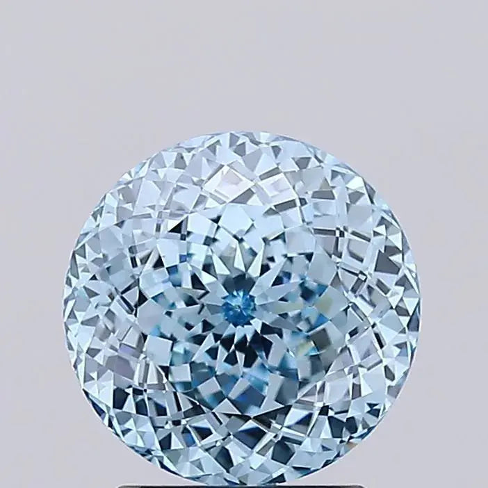 2.19ct fancy blue portuguese cut round lab diamond (colour fancy intense blue, clarity vvs2, igi certified) - ag & co jewellery