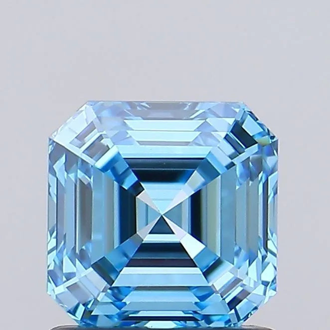 1.06ct Asscher Lab Grown Diamond (Colour Fancy Vivid Blue, Clarity VS2, IGI Certified) AG & CO Jewellery