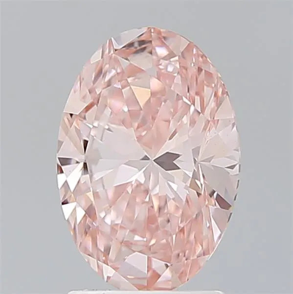 2.04ct oval lab grown diamond (fancy vivid pink, clarity vvs2, igi)