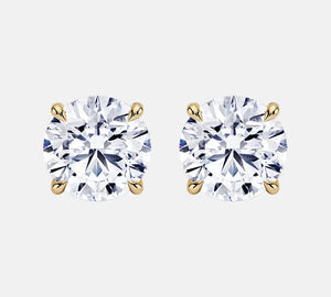 1.00CT Round Lab Grown Diamond Earrings