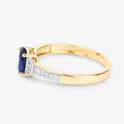 1.05ct Natural Blue Sapphire and Diamond Ring AG & CO Jewellery