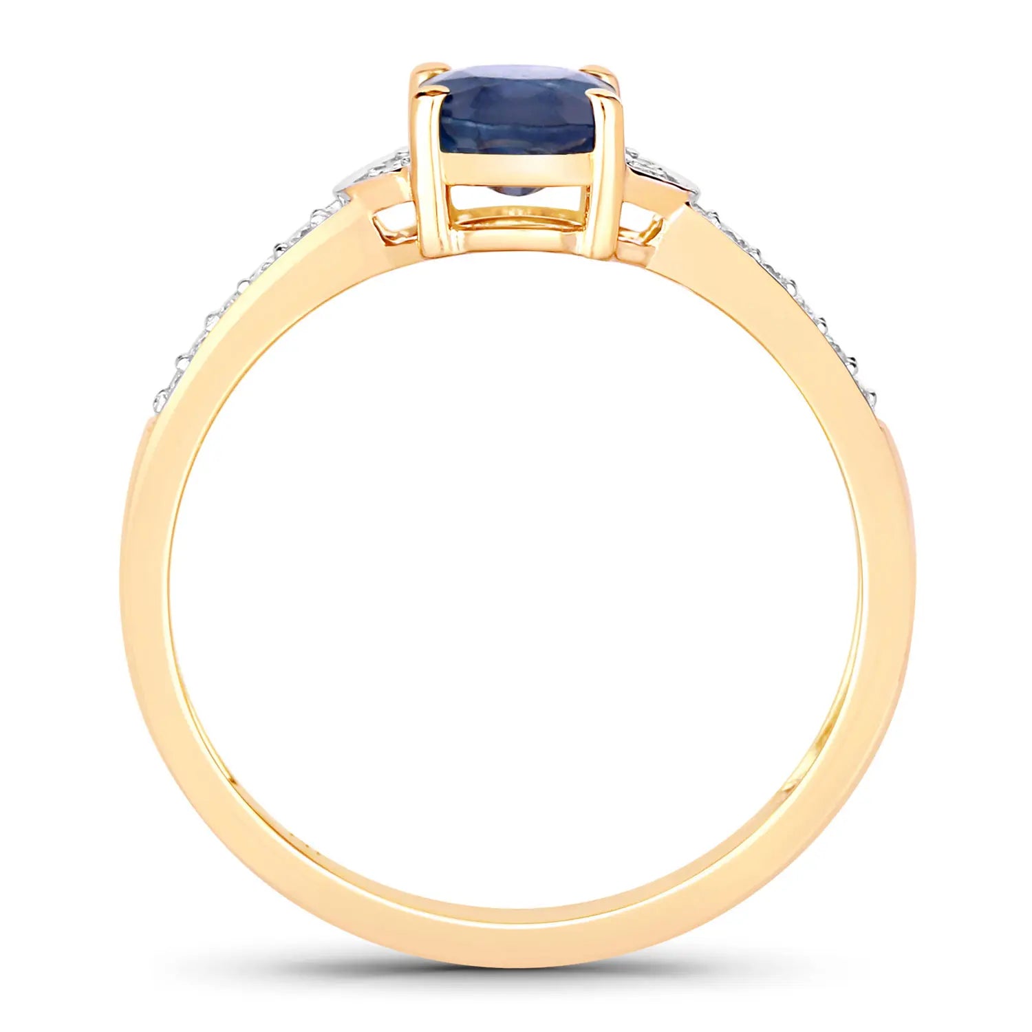 1.05ct Natural Blue Sapphire and Diamond Ring AG & CO Jewellery