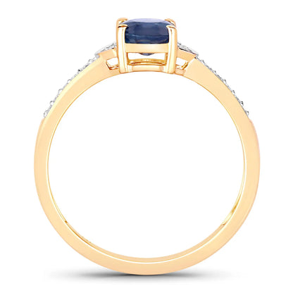 1.05ct Natural Blue Sapphire and Diamond Ring AG & CO Jewellery