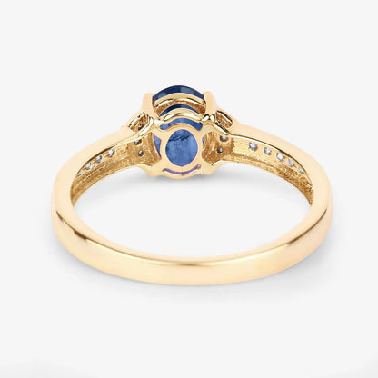 1.05ct Natural Blue Sapphire and Diamond Ring AG & CO Jewellery