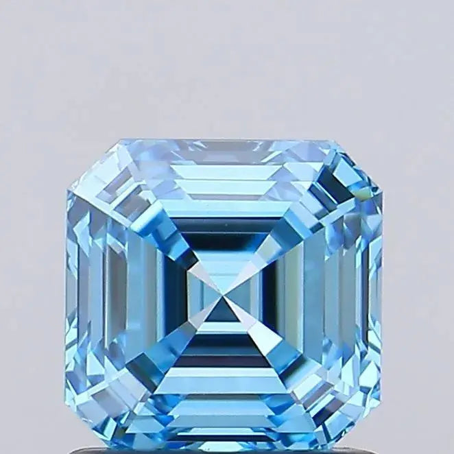 1.06ct asscher lab grown diamond (colour fancy vivid blue, clarity vs2, igi certified) ag & co jewellery