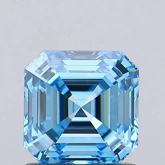 1.06ct Asscher Lab Grown Diamond (Colour Fancy Vivid Blue, Clarity VS2, IGI Certified) AG & CO Jewellery