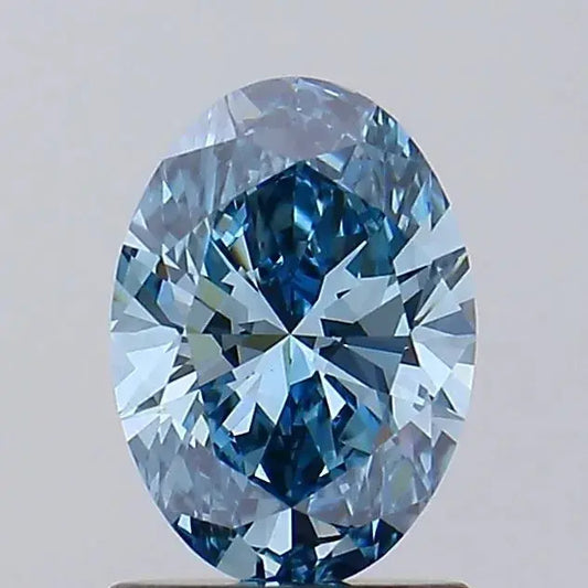 1.08ct Oval Lab Grown Diamond (Colour Fancy Vivid Blue, Clarity VS1, IGI Certified) AG & CO Jewellery