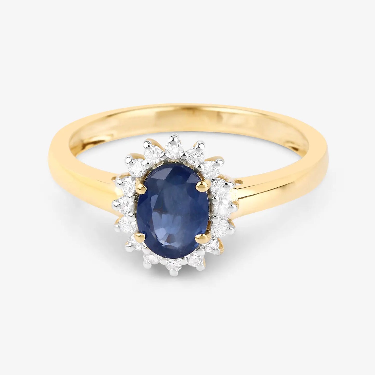 1.11ct natural blue sapphire with diamond ring ag & co jewellery