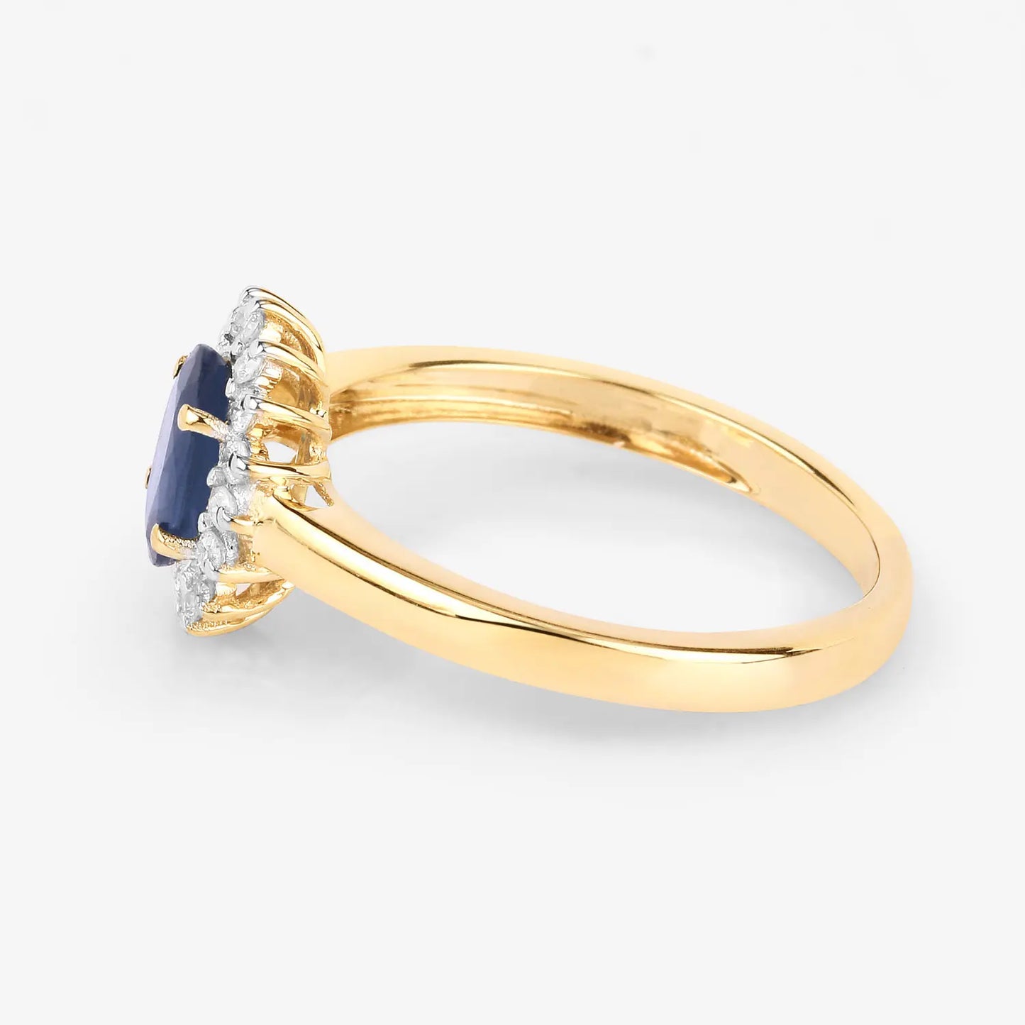 1.11ct natural blue sapphire with diamond ring ag & co jewellery