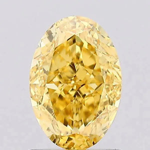 1.15ct Oval Lab Grown Diamond (Colour Fancy Vivid Yellow, Clarity VVS2, IGI Certified)