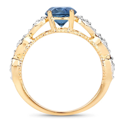 1.27ct Natural Blue Sapphire and Diamond Ring AG & CO Jewellery
