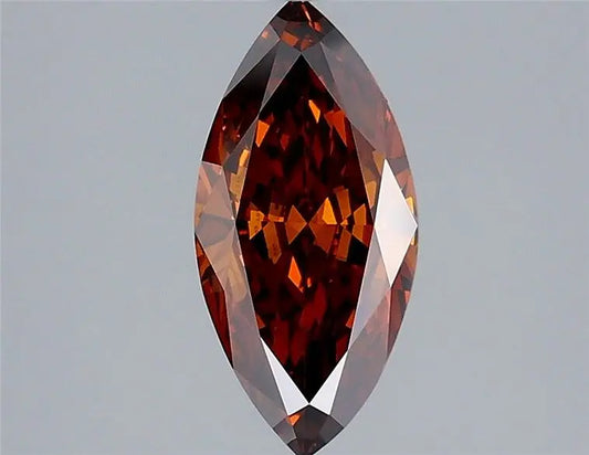 1.30 Carat Marquise Cut Fancy Orange AG & CO Jewellery
